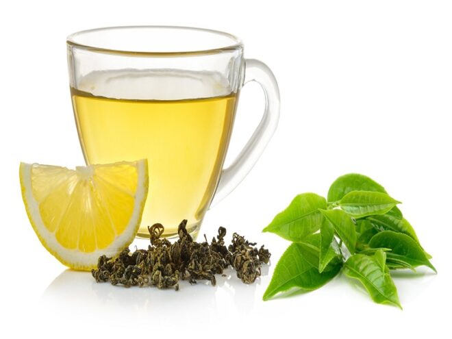 Green tea with lemon
